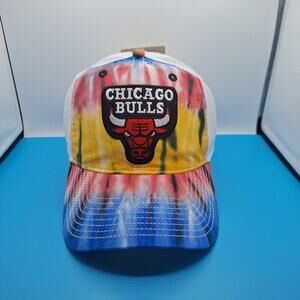Chicago Bulls Tie Dye Trucker Snapback Patch Hat Cap NBA The Game Cotton